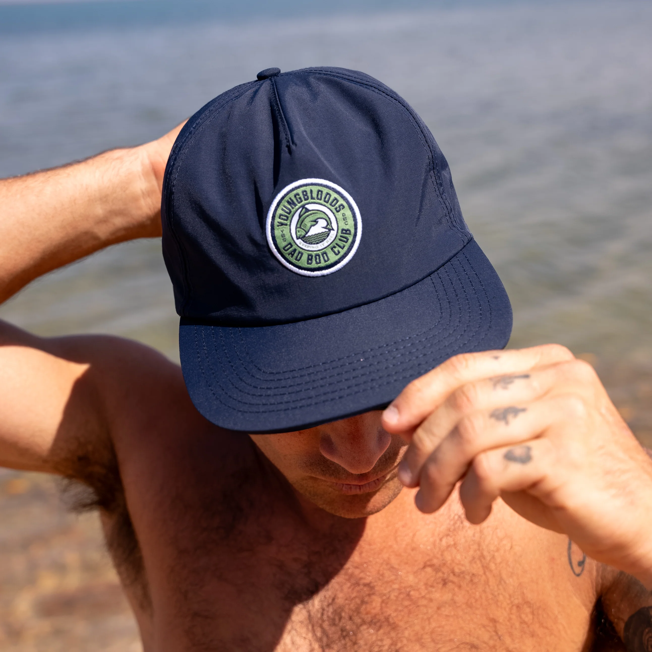 Dad Bod Keeping it Reel Snapback Cap - Image 3