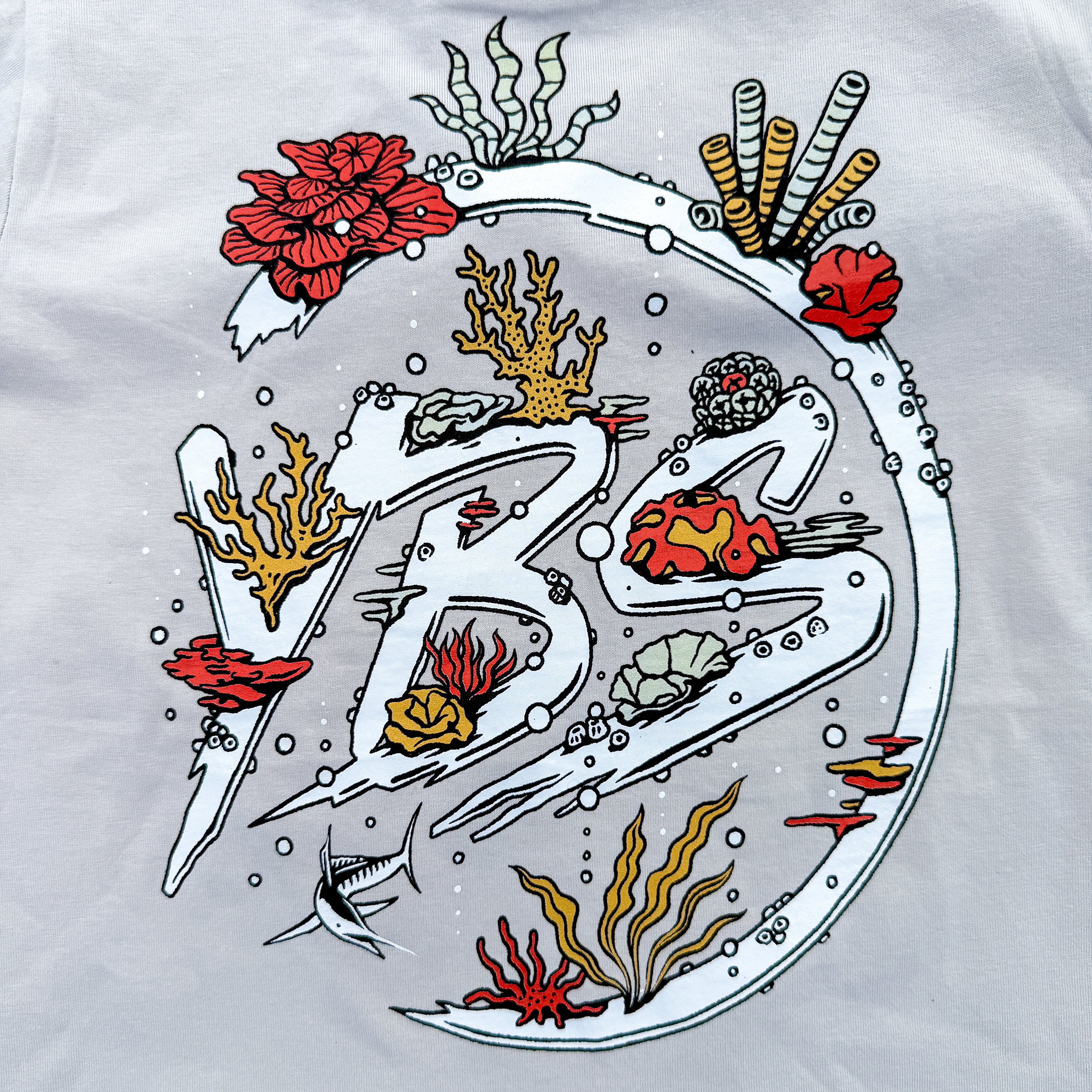 Groms YBS Logo Coral Tee - Image 3