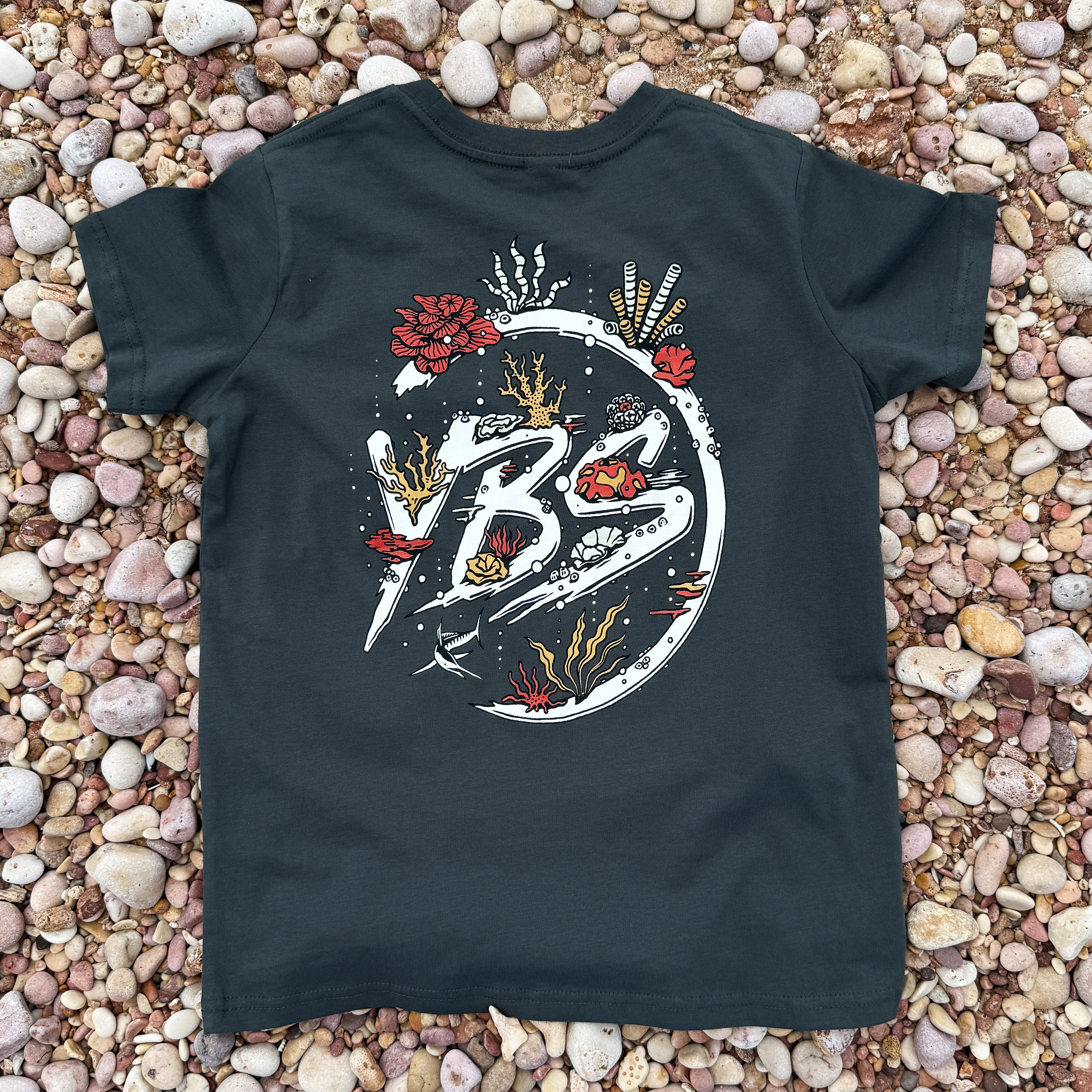 Groms YBS Logo Coral Tee - Image 4
