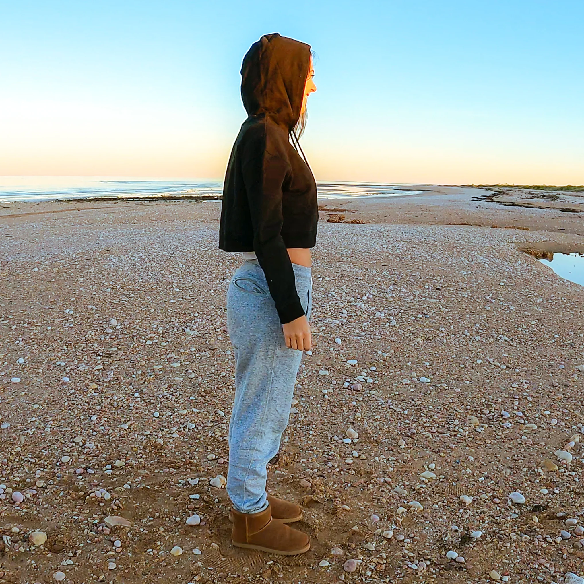 YBS Ladies Crop Hoodie - Image 4