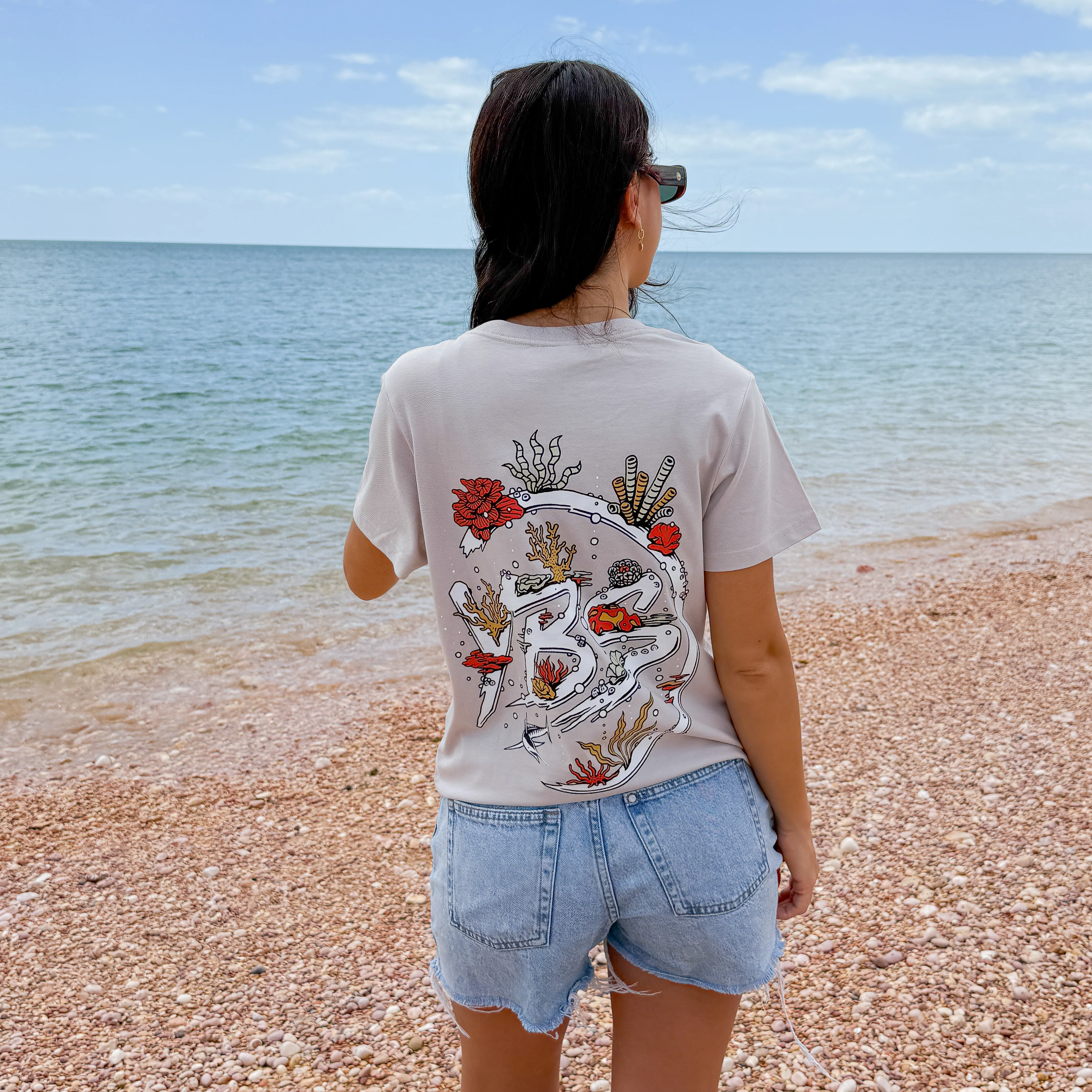 Ladies YBS Logo Coral Tee - Image 5