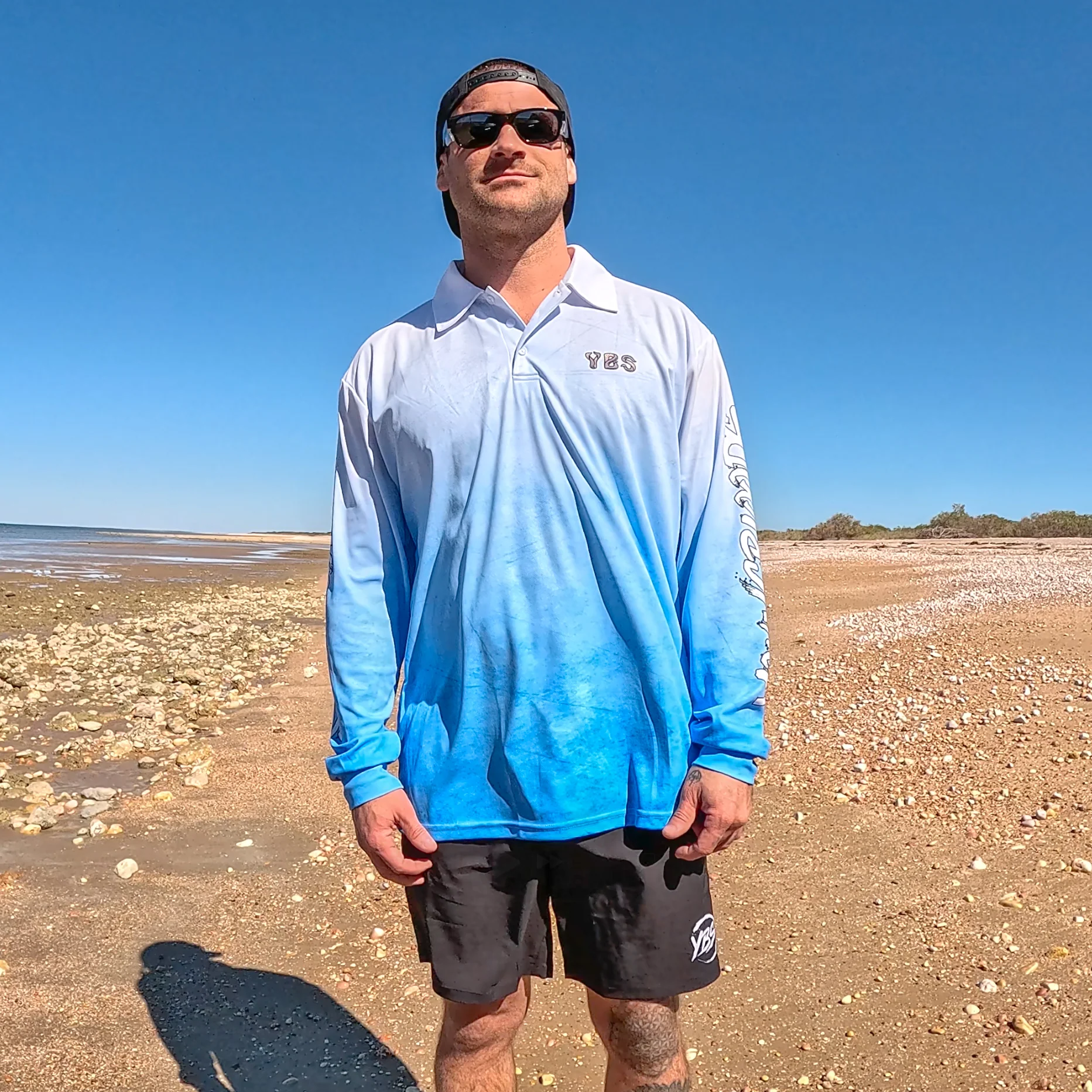 YBS Blue Ring Octopus Adventure Shirt - Image 3