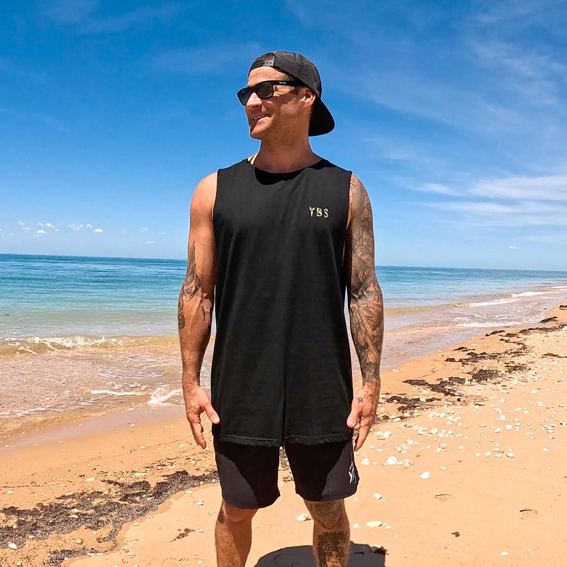 YBS Fish logo Tank Tee - Image 3