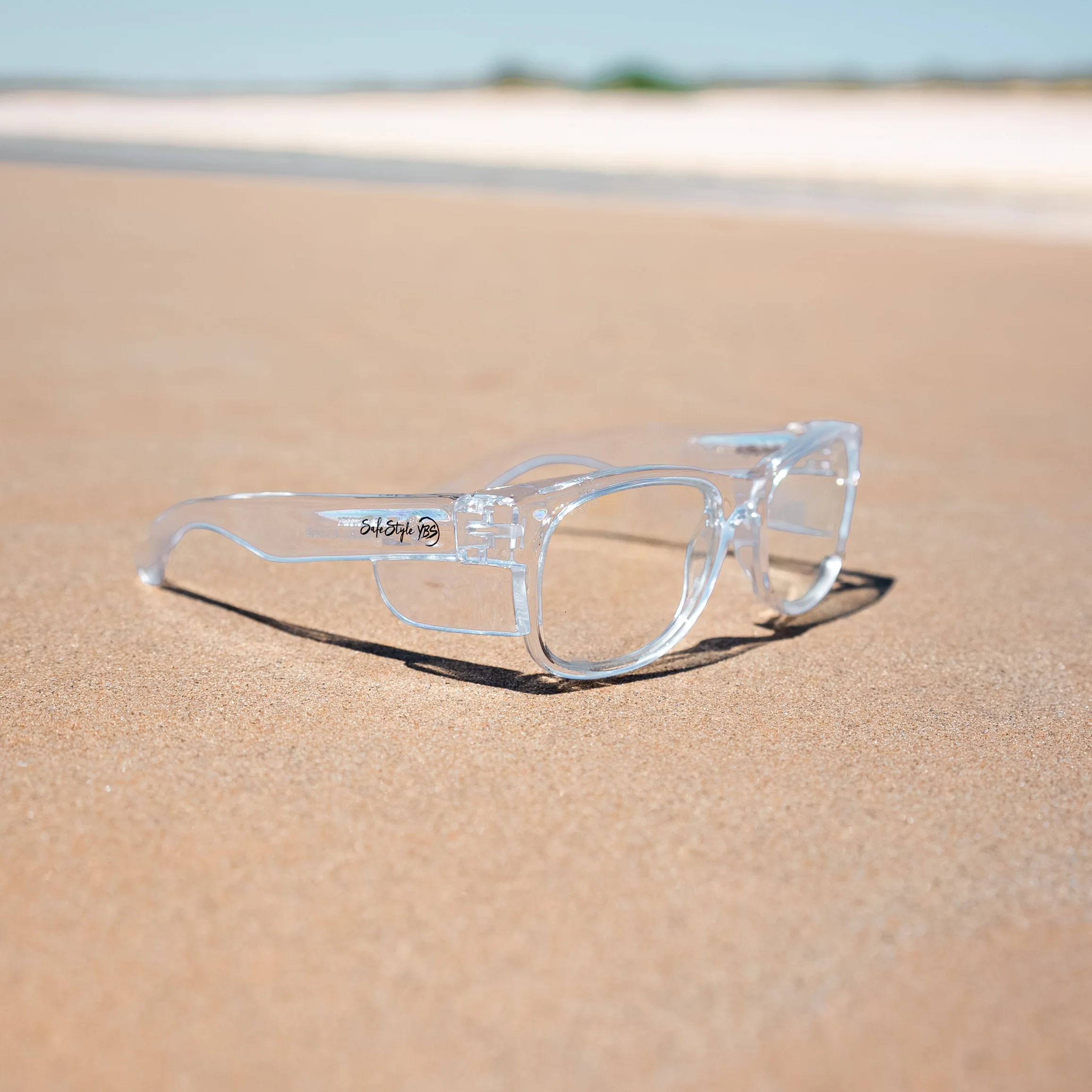 YBS x SafeStyle Safety Glasses Clear Frames / Clear Lenses. - Image 4